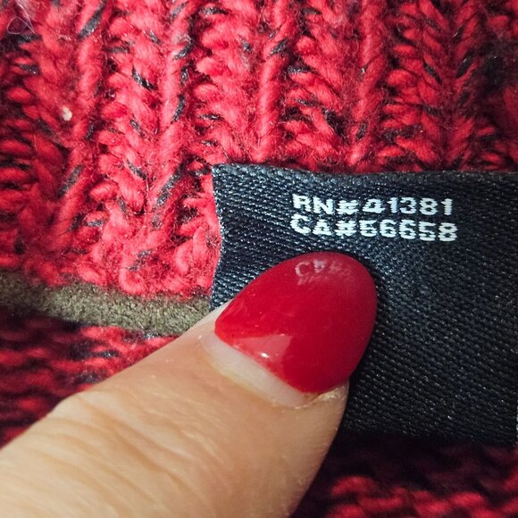 Men's Comfy, Chaps Red Half-Zip Sweater Medium Cotton Poly Blend Warm Winter Kni - Picture 11 of 16